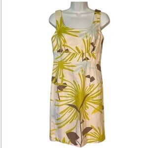 Tori Richard floral sundress sleeveless cotton pique scoop neck Hawaii Size 2